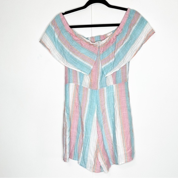 Entro NWT Striped Off Shoulder Romper - Picture 2 of 5